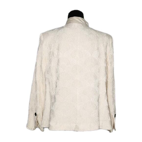 Dana Buchman Women's Blazer Jacket Size 18 Silk Blend Textured Button Career Fun - Picture 3 of 9